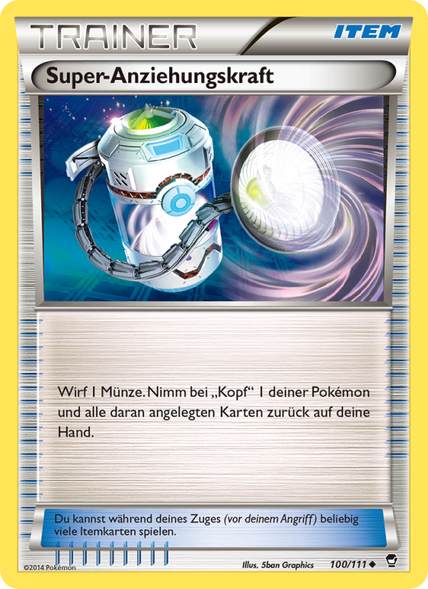 Super-Anziehungskraft 100 — Furious Fists (German Pokémon TCG card)