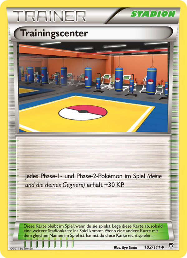 Trainingscenter 102 — Furious Fists (German Pokémon TCG card)