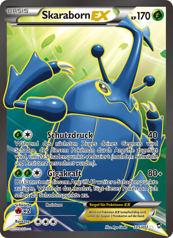 Skaraborn EX 105 — Furious Fists (German Pokémon TCG card)