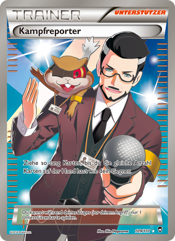 Kampfreporter 109 — Furious Fists (German Pokémon TCG card)