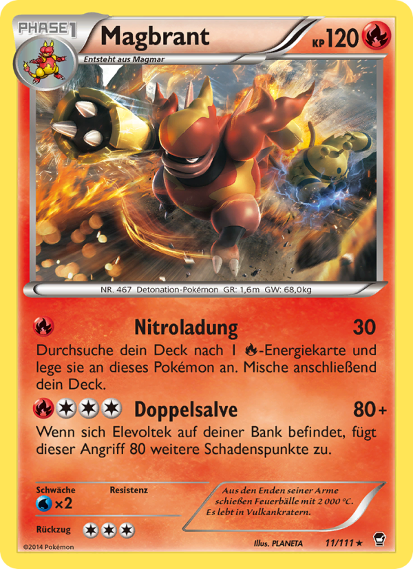 Magbrant 11 — Furious Fists (German Pokémon TCG card)