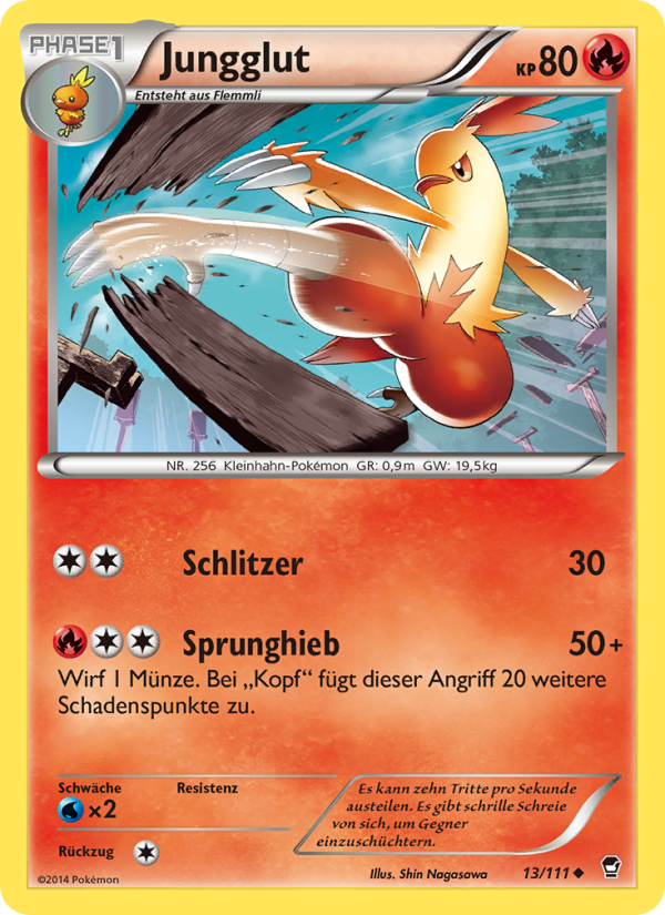 Jungglut 13 — Furious Fists (German Pokémon TCG card)
