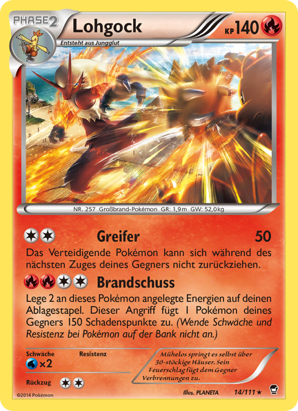 Lohgock 14 — Furious Fists (German Pokémon TCG card)