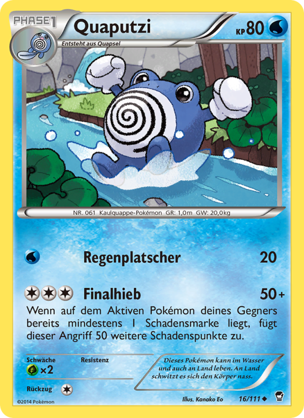 Quaputzi 16 — Furious Fists (German Pokémon TCG card)