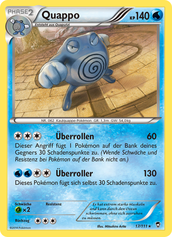 Quappo 17 — Furious Fists (German Pokémon TCG card)