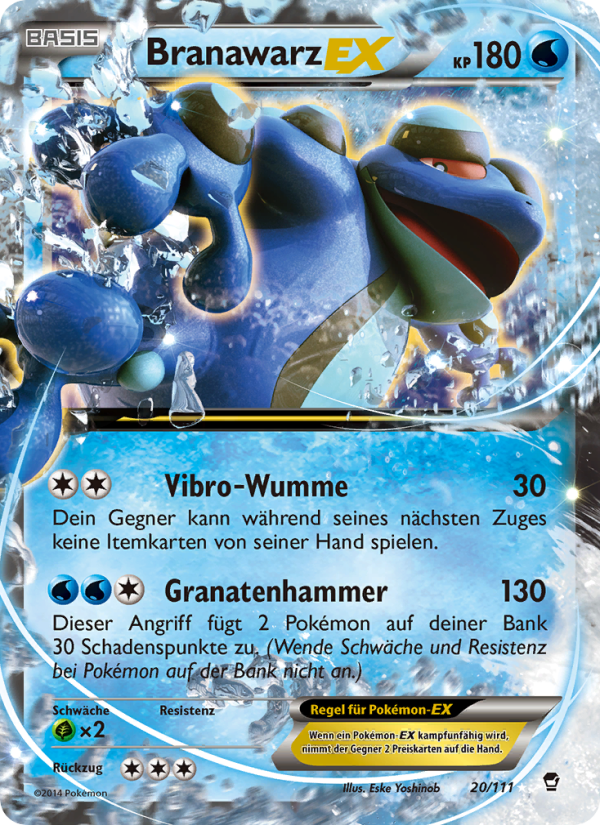 Branawarz EX 20 — Furious Fists (German Pokémon TCG card)