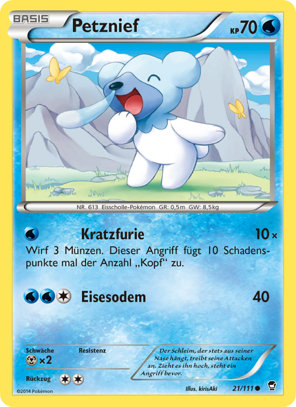 Petznief 21 — Furious Fists (German Pokémon TCG card)