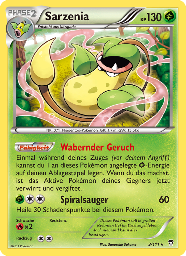 Sarzenia 3 — Furious Fists (German Pokémon TCG card)