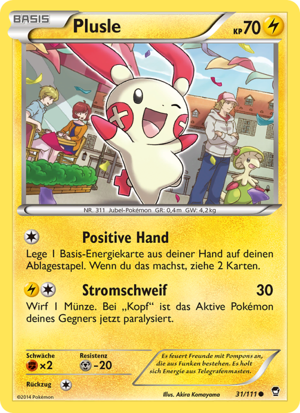 Plusle 31 — Furious Fists (German Pokémon TCG card)