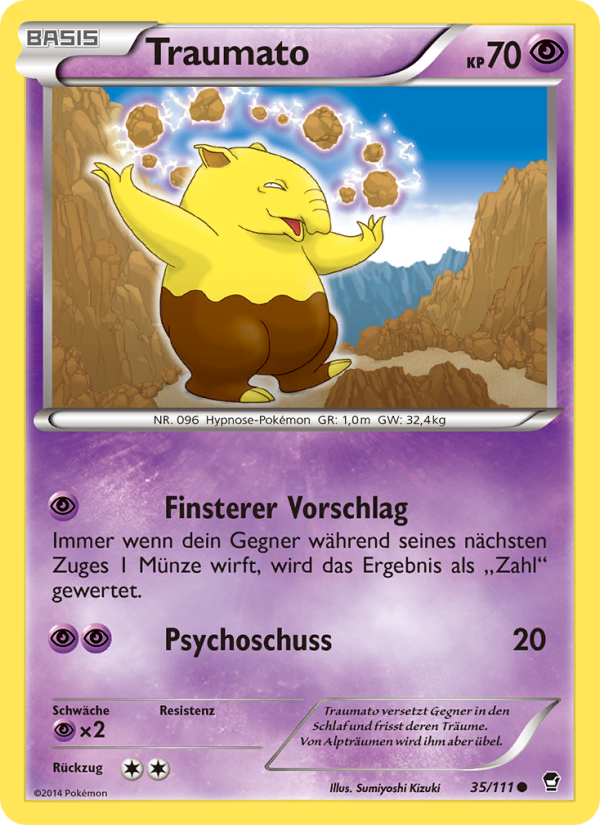 Traumato 35 — Furious Fists (German Pokémon TCG card)