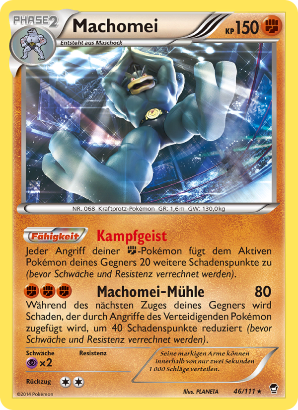 Machomei 46 — Furious Fists (German Pokémon TCG card)