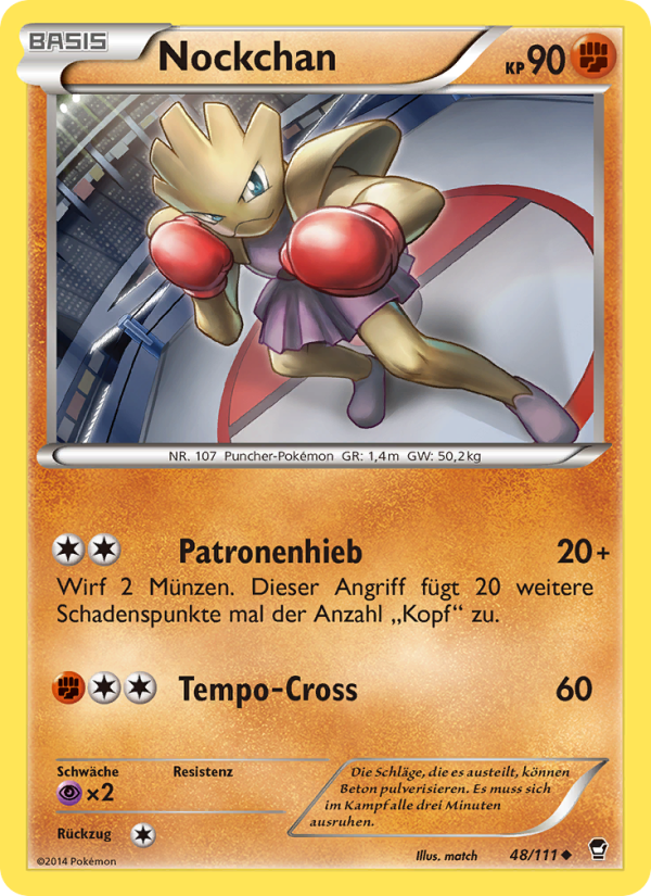 Nockchan 48 — Furious Fists (German Pokémon TCG card)
