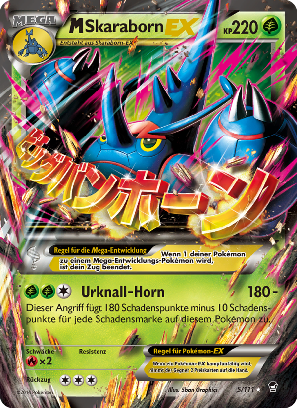 M Skaraborn EX 5 — Furious Fists (German Pokémon TCG card)