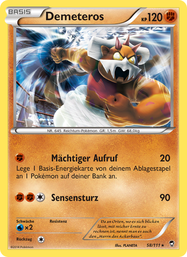 Demeteros 58 — Furious Fists (German Pokémon TCG card)