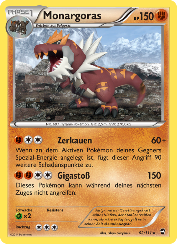 Monargoras 62 — Furious Fists (German Pokémon TCG card)