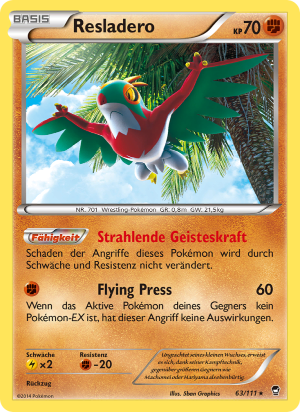 Resladero 63 — Furious Fists (German Pokémon TCG card)