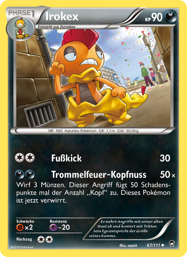 Irokex 67 — Furious Fists (German Pokémon TCG card)