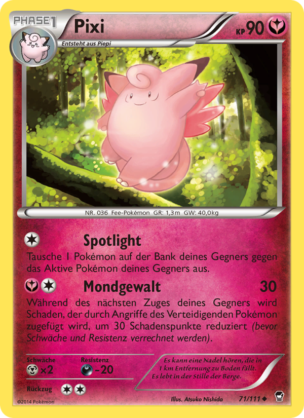 Pixi 71 — Furious Fists (German Pokémon TCG card)