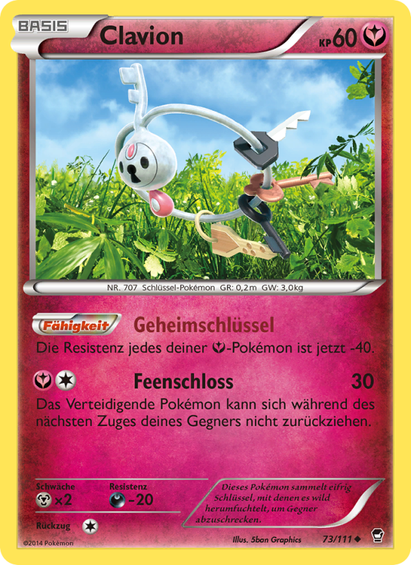 Clavion 73 — Furious Fists (German Pokémon TCG card)