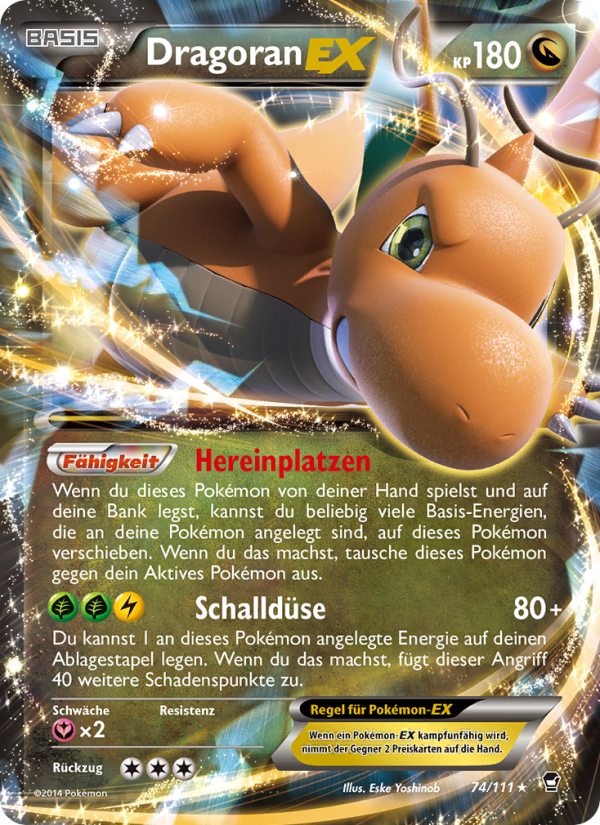 Dragoran EX 74 — Furious Fists (German Pokémon TCG card)