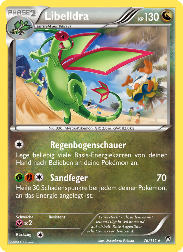 Libelldra 76 — Furious Fists (German Pokémon TCG card)