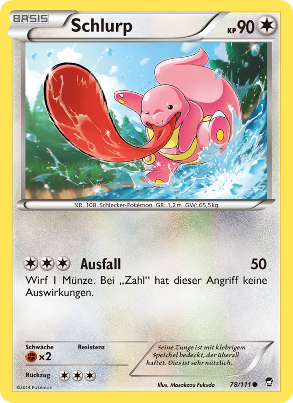Schlurp 78 — Furious Fists (German Pokémon TCG card)