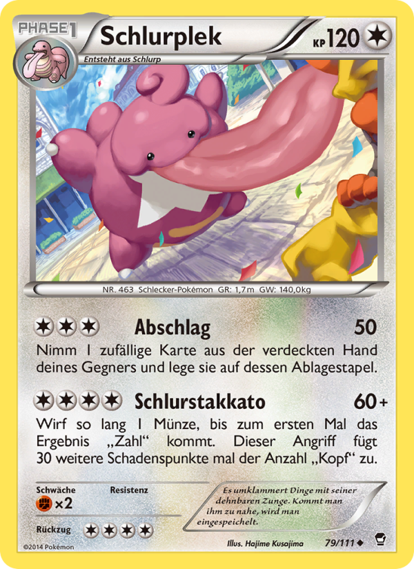 Schlurplek 79 — Furious Fists (German Pokémon TCG card)
