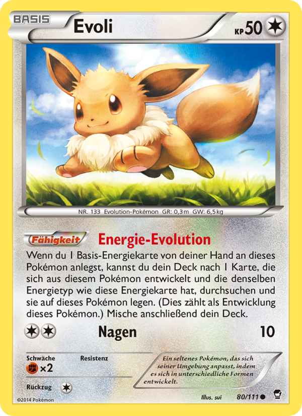 Evoli 80 — Furious Fists (German Pokémon TCG card)