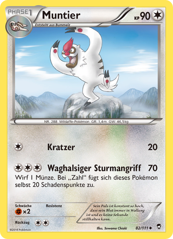 Muntier 82 — Furious Fists (German Pokémon TCG card)
