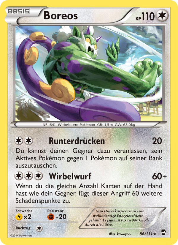 Boreos 86 — Furious Fists (German Pokémon TCG card)