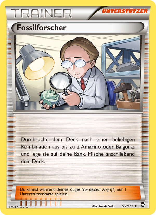 Fossilforscher 92 — Furious Fists (German Pokémon TCG card)