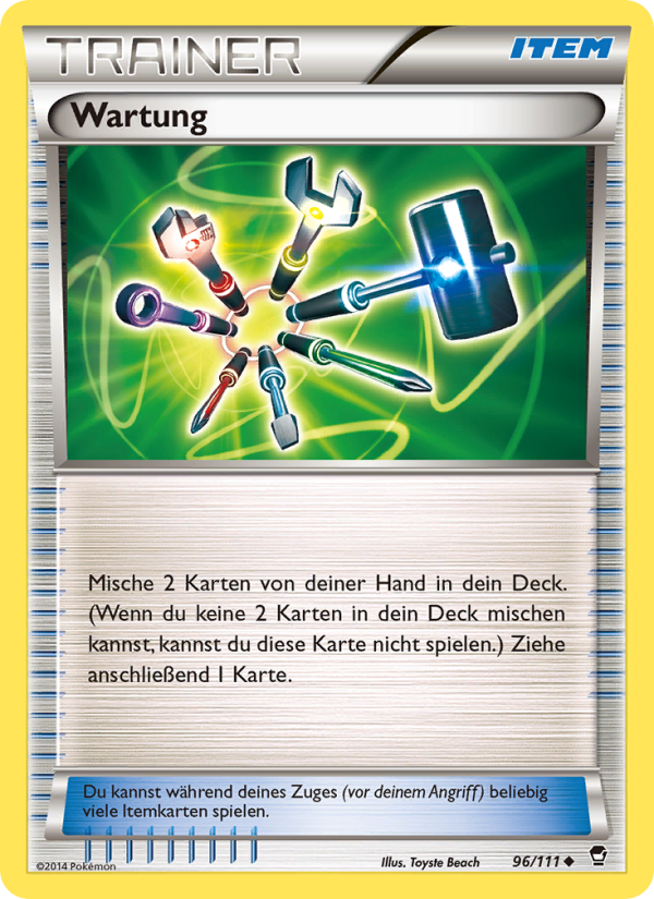 Wartung 96 — Furious Fists (German Pokémon TCG card)