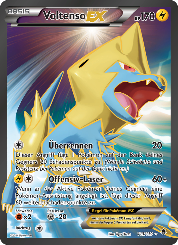 Voltenso EX 113 — Phantom Forces (German Pokémon TCG card)