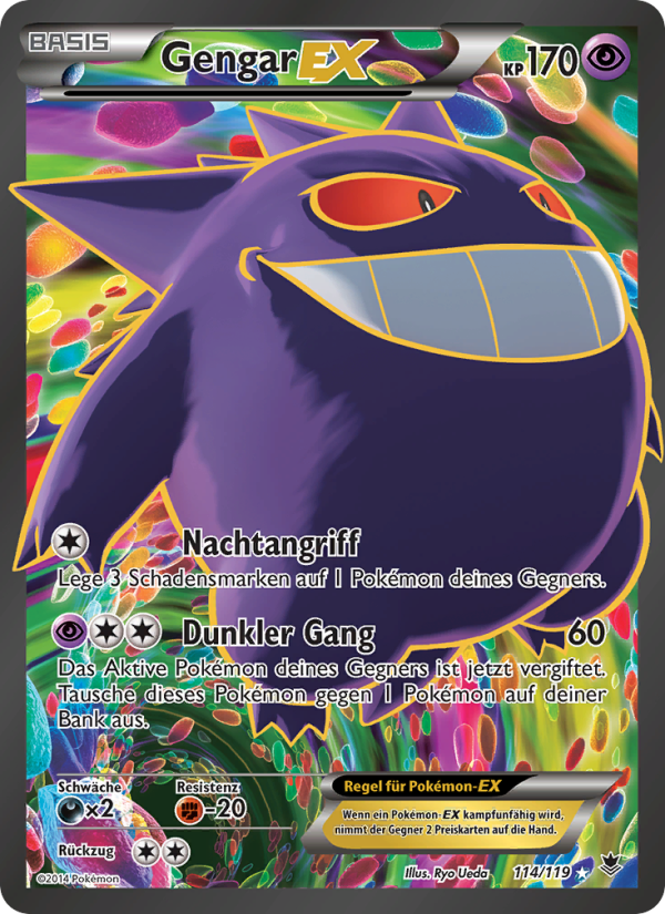 Gengar EX 114 — Phantom Forces (German Pokémon TCG card)