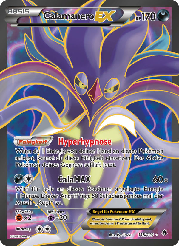 Calamanero EX 115 — Phantom Forces (German Pokémon TCG card)