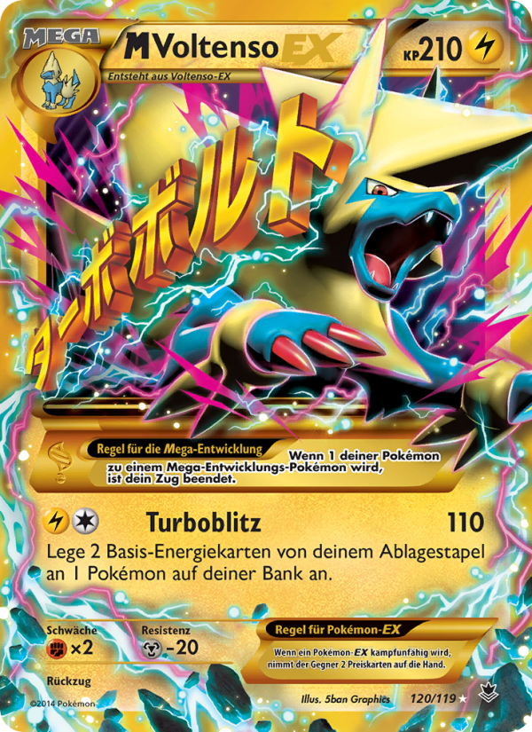 M Voltenso EX 120 — Phantom Forces (German Pokémon TCG card)