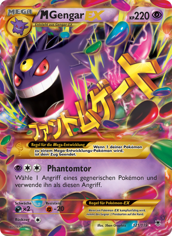 M-Gengar EX 121 — Phantom Forces (German Pokémon TCG card)