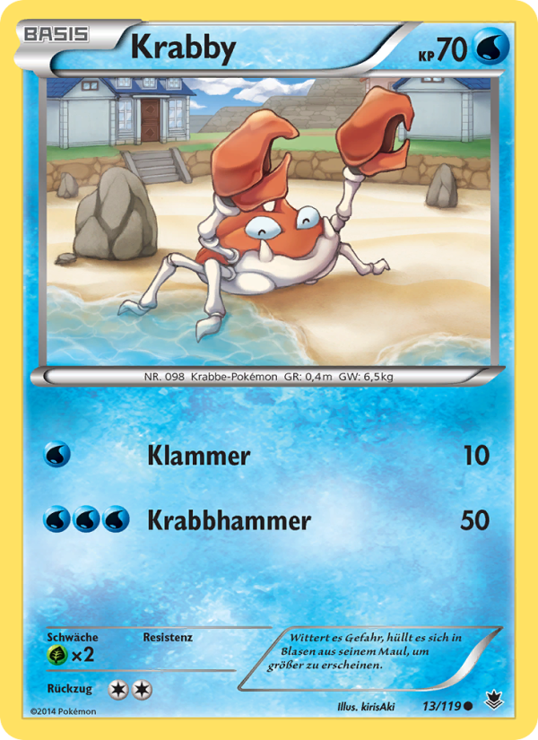Krabby 13 — Phantom Forces (German Pokémon TCG card)