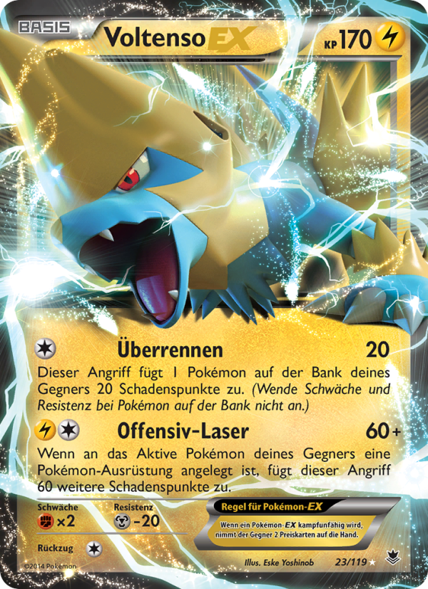 Voltenso EX 23 — Phantom Forces (German Pokémon TCG card)