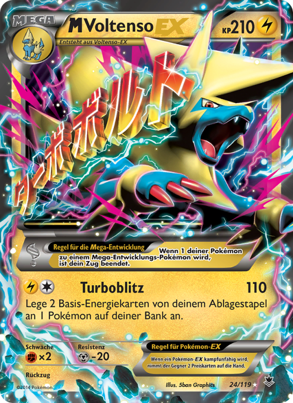 M Voltenso EX 24 — Phantom Forces (German Pokémon TCG card)
