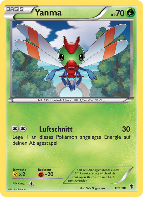 Yanma 3 — Phantom Forces (German Pokémon TCG card)