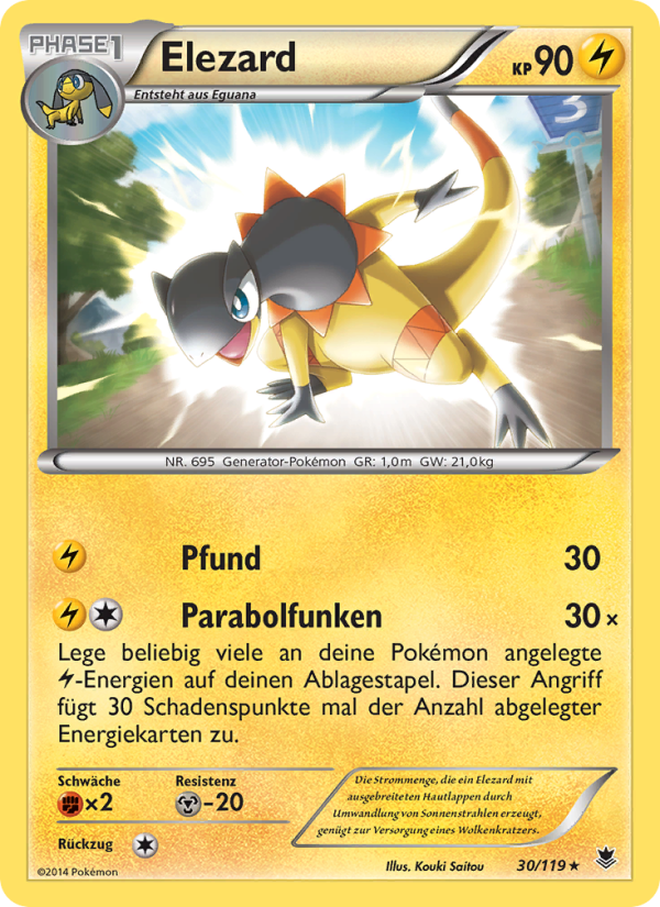Elezard 30 — Phantom Forces (German Pokémon TCG card)