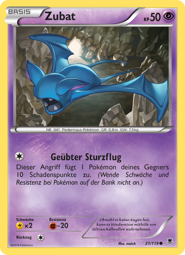 Zubat 31 — Phantom Forces (German Pokémon TCG card)