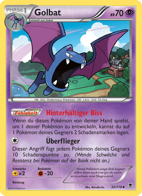 Golbat 32 — Phantom Forces (German Pokémon TCG card)