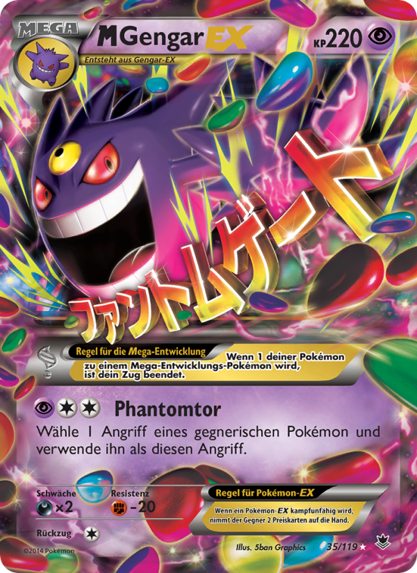 M-Gengar EX 35 — Phantom Forces (German Pokémon TCG card)
