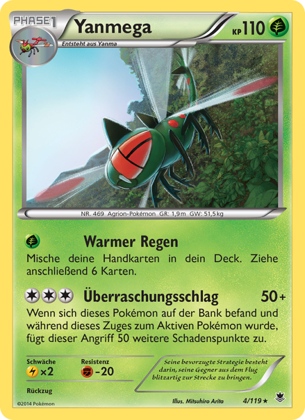Yanmega 4 — Phantom Forces (German Pokémon TCG card)