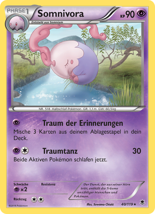 Somnivora 40 — Phantom Forces (German Pokémon TCG card)