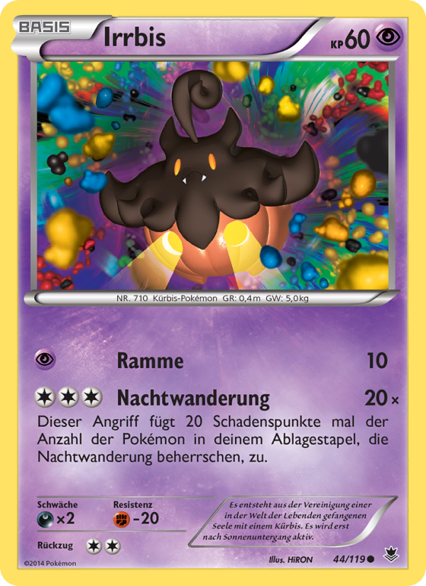 Irrbis 44 — Phantom Forces (German Pokémon TCG card)