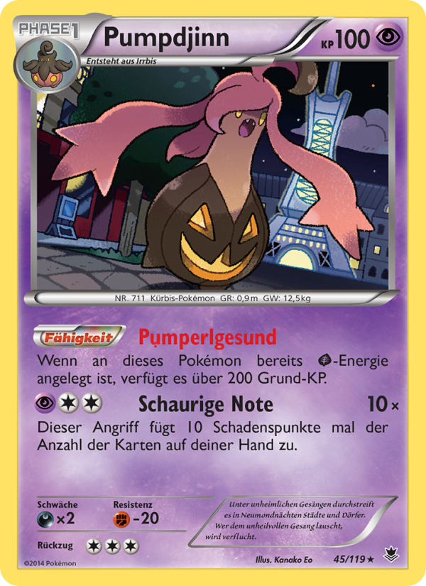 Pumpdjinn 45 — Phantom Forces (German Pokémon TCG card)