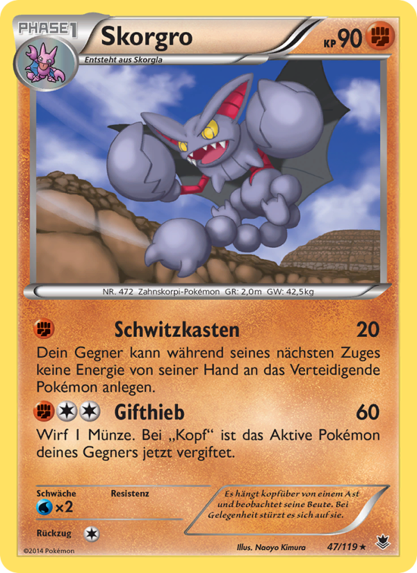 Skorgro 47 — Phantom Forces (German Pokémon TCG card)